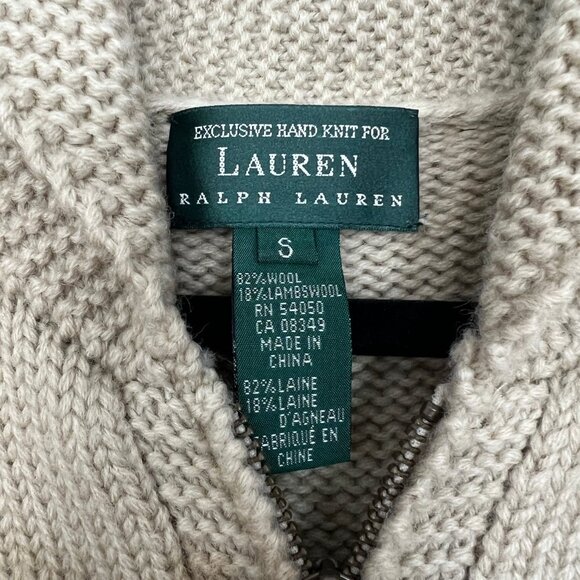 Hand Knit Lauren Ralph Lauren Landscape Novelty Wool Sweater Vintage Dog Small - Picture 4 of 8
